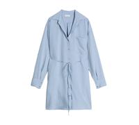 Hemdblusenkleid MARC O'POLO "aus LENZING™ ECOVERO™", Damen, Gr. 34, Normalgrößen, medium blau, Obermaterial: 83% Viskose, 17% Polyamid, gestreift, regular fit kurz, Manschette, Kleider (77004042-34) m