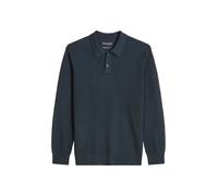 Langarm-Poloshirt MARC O'POLO "aus reiner Bio-Baumwolle", Herren, Gr. 3XL, blau (peppercorn grau), Obermaterial: 100% Baumwolle, unifarben, regular fit, Rippbündchen, Shirts (43269233-XXXL) peppercorn