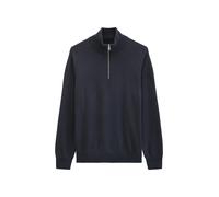 Marc O'Polo Herren Strickpullover mit Troyer - Knit Pullover, Regular Fit, Baumwoll-Schurwoll-Mix Dunkelblau / 3XL XXXL Blau