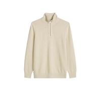 Troyer MARC O'POLO "aus Bio-Baumwoll-Piqué", Herren, Gr. 3XL, grau silk, Obermaterial: 100% Baumwolle, unifarben, Pullover Troyer (14581819-XXXL) grau silk