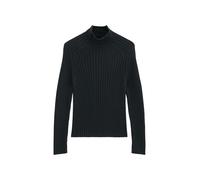 Stehkragenpullover MARC O'POLO "aus Heavy Weight Cotton", Damen, Gr. XL, schwarz (martime blau), Obermaterial: 100% Baumwolle, unifarben, Pullover Stehkragenpullover (90099705-XL) martime blau