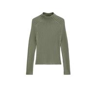 Stehkragenpullover MARC O'POLO "aus Heavy Weight Cotton", Damen, Gr. XL, grün (smooth sage), Obermaterial: 100% Baumwolle, unifarben, Pullover Stehkragenpullover (25018444-XL) smooth sage