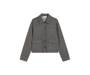 Marc OPolo Casual - Tweed-Jerseyjacke regular aus Organic Cotton-Mix grau - Gr. - 38