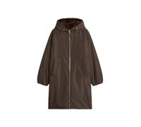 Kurzmantel MARC O'POLO "aus recyceltem Polyester", Damen, Gr. 42, braun (burnt coffee), Obermaterial: 100% Polyester. Futter: 100% Polyester, unifarben, relaxed fit, Bündchen, Mäntel Kurzmantel, Topse