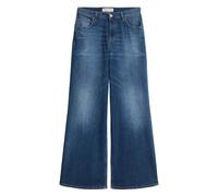 Weite Jeans MARC O'POLO, Damen, Gr. 27, Länge 32, cashmere dunkelblau wash, Denim/Jeans, Obermaterial: 92% Baumwolle, 6% Elastomultiester, 2% Elasthan, weit normal, Jeans, 5-Pocket, hohe Leibhöhe (860