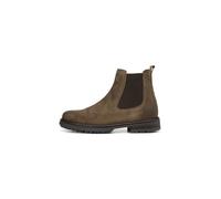 Chelseaboots MARC O'POLO "aus edlem Velours-Rindleder", Herren, Gr. 41, grau (schwarz taupe), Obermaterial: 100% Leder (Rind), unifarben, Schuhe (35662755-41) schwarz taupe