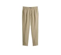 Chinohose MARC O'POLO "mit elastischem Bund", Damen, Gr. 36, Länge 34, charleston gray, Obermaterial: 100% Leinen, unifarben, normal, Hosen Chinohose (59147364-36) charleston gray