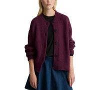 Marc O'Polo DENIM Regular Fit Strickjacke aus Schurwoll-Mix mit Alpaka-Anteil in Bordeaux, Größe M