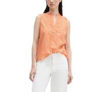 Blusentop MARC O'POLO "aus bedrucktem Baumwoll-Voile", Damen, Gr. 32, light orange, Obermaterial: 100% Baumwolle, bedruckt, regular fit normal, V-Ausschnitt, normaler Saum, Blusen Blusentop (27924557-