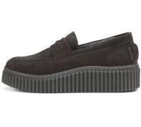 Loafer MARC O'POLO "mit flauschigem Warmfutter", Damen, Gr. 42, schwarz graphite, Obermaterial: 100% Leder (Rind), unifarben, Schuhe Loafer (30183904-42) schwarz graphite