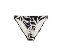 Bikini-Hose MARC O'POLO "Abstract Floral AOP", Damen, Gr. S, N-Gr, schwarz, weiß cotton print, Obermaterial: 84% Polyamid, 16% Elasthan, Badehosen Bikini-Hose (41200214-S) schwarz, weiß cotton print