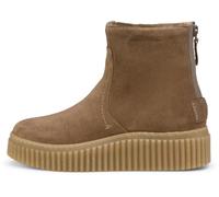 Stiefel MARC O'POLO "aus Veloursleder mit Warmfutter", Damen, Gr. 38, schwarz taupe, Obermaterial: 100% Leder (Rind), unifarben, Schuhe Stiefel (68774428-38) schwarz taupe
