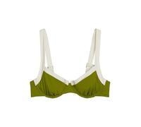 Marc O'Polo Damen Bügel-Bikini-Top Contrast Binding goldencypress - Größe 80B