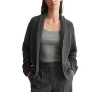 Marc O'Polo Damen Cardigan aus Bio-Baumwolle mit Schalkragen, Grau (Deep Grey Melange), S