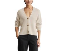 Marc OߴPolo Damen Cardigan aus Bio-Baumwolle mit V-Ausschnitt, Cremefarben (Sandy Melange), S