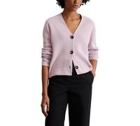 Cardigan MARC O'POLO "aus Heavy-Weight-Organic-Cotton", Damen, Gr. L, lila (pale lila), Obermaterial: 100% Baumwolle, unifarben, casual, relaxed fit, V-Ausschnitt, Langarm, Strickjacken (95102332-L) p