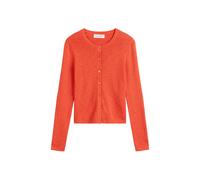 Marc O'Polo Damen Cardigan Baumwoll-Leinen-Slub-Garn Slim Fit, rot, Gr. S