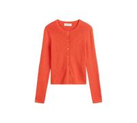 Marc O'Polo Damen Cardigan Baumwoll-Leinen-Slub-Garn Slim Fit, rot, Gr. XL