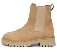 Marc OߴPolo Damen Chelsea Boots aus Leder mit Profilsohle, Braun (Light Pure Sand), 41