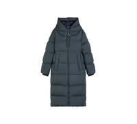 Daunenmantel MARC O'POLO, Damen, Gr. 44, blau (tiefblau sea), Web, Obermaterial: 100% Polyester. Futter: 100% Polyamid. Füllung: 80% Daunen, 20% Federn, regular fit lang, elastischer Bund, Mäntel, am