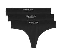Marc O´Polo Women's Essentials 3-Pack String Thong Panties, Black, Large