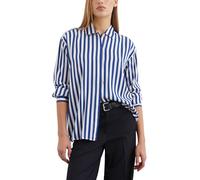 Marc O'Polo Damen Hemd gestreift Oversized, Mehrfarbig (Multi/Shiny Blue), 38