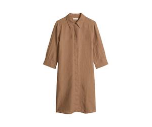 Marc O'Polo Damen Hemdblusenkleid, braun, Gr. 34