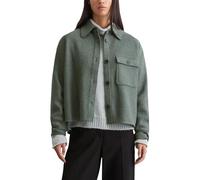 Marc O'Polo Damen Hemdjacke mit Kentkragen Overshirt, Grün (Deep Emerald), 40
