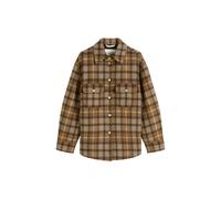 Marc O'Polo Damen Hemdjacke mit Recycling-Wolle, braun, Gr. 42