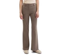 Chinohose MARC O'POLO "aus Superstretch-Twill", Damen, Gr. 44, Normalgrößen, chalky braun, Twill, Obermaterial: 58% Baumwolle, 32% Modal, 7% Polyester, 3% Elasthan, unifarben, ausgestellt lang, Hosen 