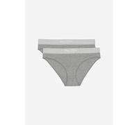 Marc O´Polo Women's Iconic Rib 2-Pack Briefs, Grey, Small