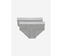 Marc O´Polo Women's Iconic Rib 2-Pack Panty Hipster Panties, Grey, Extra Small