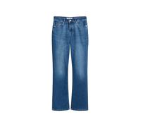 Schlagjeans MARC O'POLO "aus Cashmere Touch Denim", Damen, Gr. 30, Länge 32, blau, Obermaterial: 92% Baumwolle, 6% Elastomultiester, 2% Elasthan, unifarben, ausgestellt lang, Jeans (40870403-30) blau