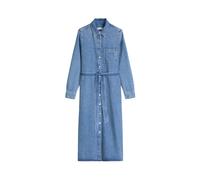Jeanskleid MARC O'POLO "aus TENCEL™ Lyocell-Mix", Damen, Gr. L, Normalgrößen, medium blau, Obermaterial: 80% Lyocell, 20% Baumwolle, unifarben, regular fit normal, Manschette, Kleider (98159722-L) med