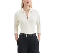 Marc O'Polo Damen Jerseybluse mit Kentkragen verkürzte Ärmel, Cremefarben (White Cotton), M