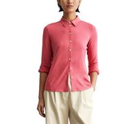 Marc O'Polo Damen Jerseybluse mit Stretch-Anteil Spitzkragen, Rosa (Blushed Berry), XS