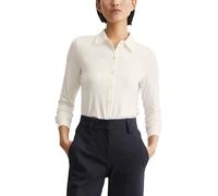 Marc OߴPolo Damen Jerseybluse mit Stretch-Anteil Spitzkragen, Weiß (Off White), M