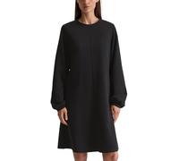 Jerseykleid MARC O'POLO "aus Interlock-Qualität", Damen, Gr. 34, Normalgrößen, schwarz, Obermaterial: 94% Baumwolle, 6% Elasthan, unifarben, loose fit kurz, Rundhals, Bündchen, Kleider Jerseykleid (11