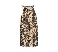 Minikleid MARC O'POLO "aus bedrucktem Baumwoll-Voile", Damen, Gr. 40, Normalgrößen, dunkelgrau, Obermaterial: 100% Baumwolle. Futter: 100% Modal, bedruckt, loose fit ca. Mitte Knie, Kleider Minikleid