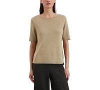Marc O'Polo Damen Kurzarmpullover aus Strick Regular Fit, Beige (Summer Sand), S