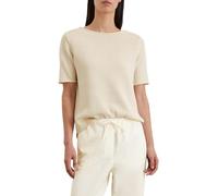 Marc O'Polo Damen Kurzarmpullover aus Strick Regular Fit, Cremefarben (Natural Cotton), XS