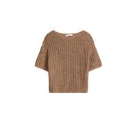 Marc O'Polo Damen Kurzarmstrickpullover, braun, Gr. M