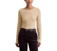 Marc OߴPolo Damen Langarmshirt aus Bio-Baumwolle mit U-Boot-Ausschnitt