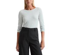 Marc OߴPolo Damen Langarmshirt aus Bio-Baumwolle mit U-Boot-Ausschnitt