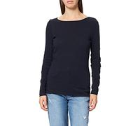 Langarmshirt MARC O'POLO "aus Organic Cotton", Damen, Gr. S, blau (maniac midnight), Obermaterial: 100% Baumwolle, unifarben, regular fit, U-Boot-Ausschnitt, normaler Saum, Shirts Langarmshirt (872404