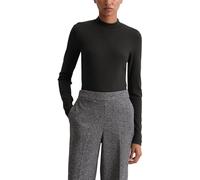 Langarmshirt MARC O'POLO "aus TENCEL™ Modal-Baumwolle-Mix", Damen, Gr. S, schwarz, Obermaterial: 46% Modal, 46% Baumwolle, 8% Elasthan, unifarben, Basic, regular fit, Shirts (50520401-S) schwarz