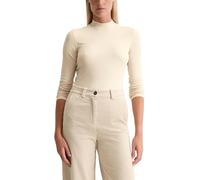 Langarmshirt MARC O'POLO "aus TENCEL™ Modal-Baumwolle-Mix", Damen, Gr. L, natural stone, Obermaterial: 46% Modal, 46% Baumwolle, 8% Elasthan, unifarben, Basic, regular fit, Langarm, Shirts (76956721-L