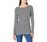 Marc OߴPolo Damen Langarmshirt mit U-Boot-Ausschnitt gestreift, Mehrfarbig (Dark Blue Multi 02), L