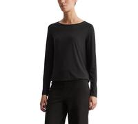 Marc O'Polo Damen Langarmshirt mit U-Boot-Ausschnitt Regular Fit, Schwarz (Black), L