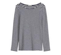 Marc O'Polo Damen Langarmshirt mit U-Boot-Ausschnitt gestreift